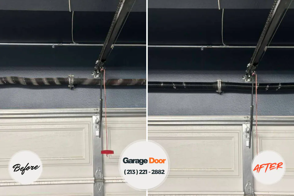 Before and after: garage door repair Thompsonville, PA